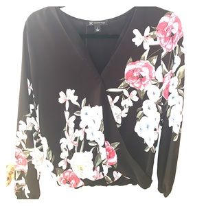 INC floral blouse